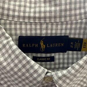 Ralph Lauren Men's Gray Plaid Shirt